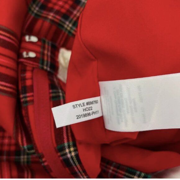 J. Crew Red Plaid Kate Straight Leg Pants - Picture 14 of 14